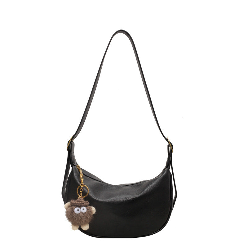 Fashion Trendy One-shoulder Messenger Bag Simple Niche Pu