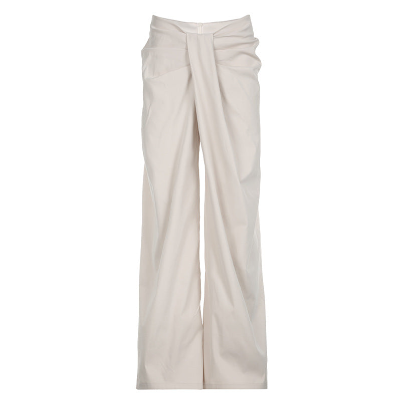 Low Waisted Loose Fitting Wide Leg Pants