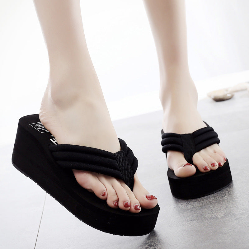 Women's Fashion Sandals And Slippers Increased Herringbone
