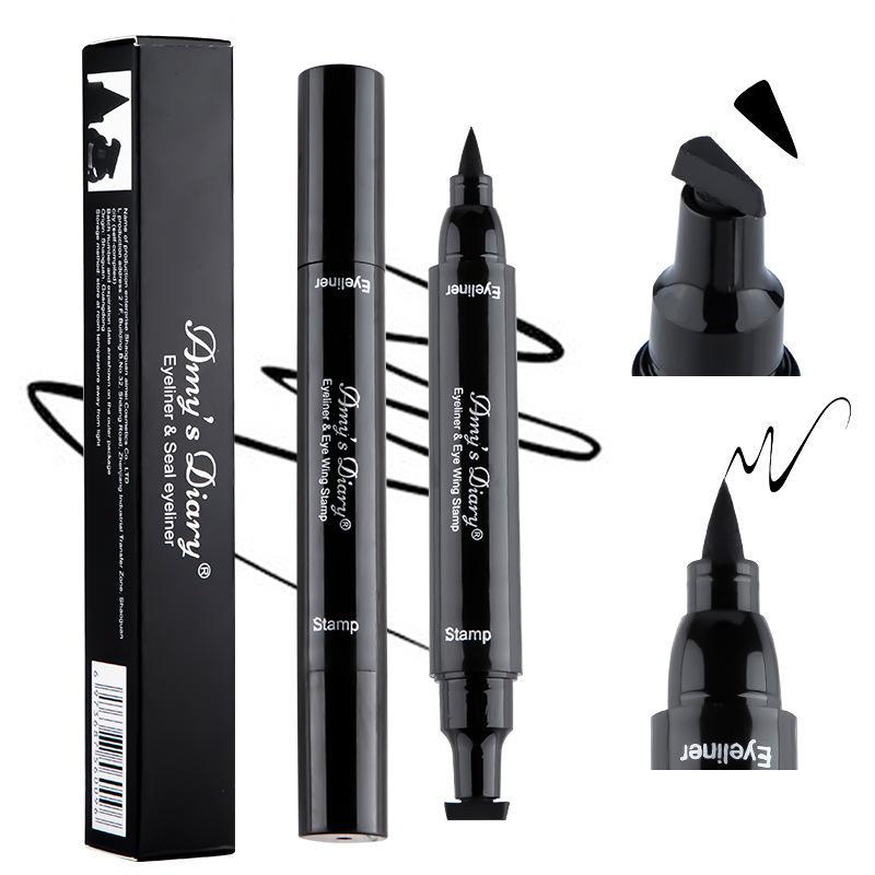 Two-in-one Seal Liquid Eyeliner Quick-drying Not Smudge Waterproof Eyeliner Double-headed