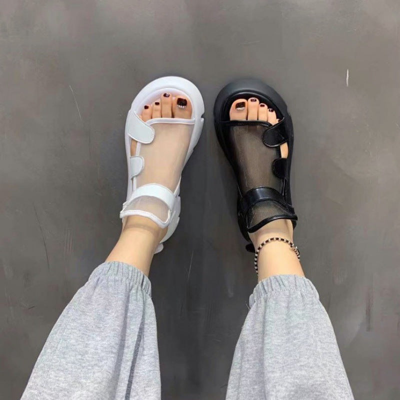 Muffin Thick Bottom Breathable Euro Mesh Sandals