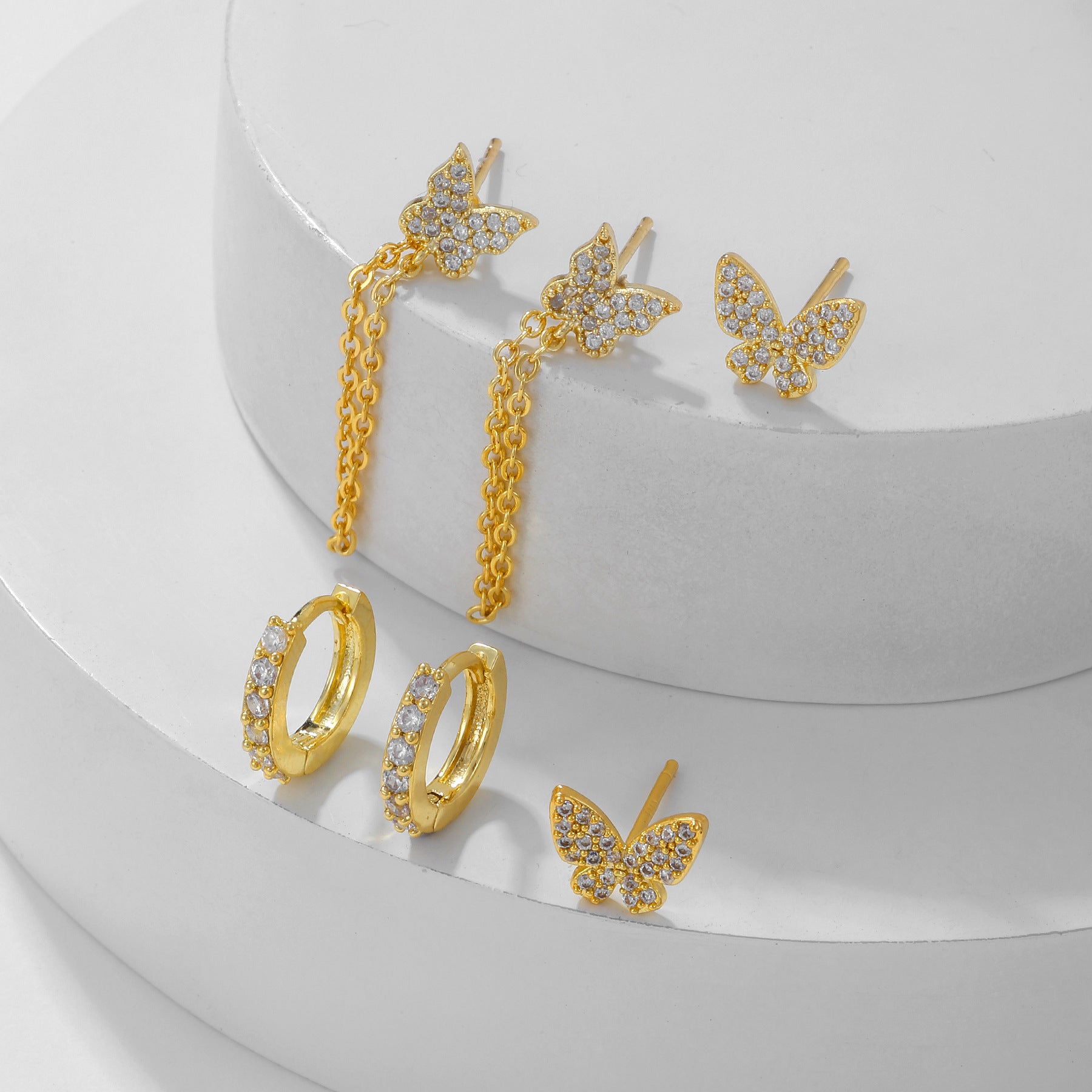 Niche Design Stud Earrings Female Fashion Butterfly
