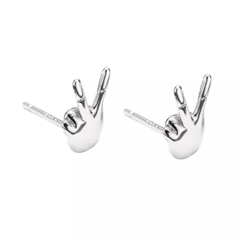 Palm Ear Studs Men's Fashion Personality Simple Refill