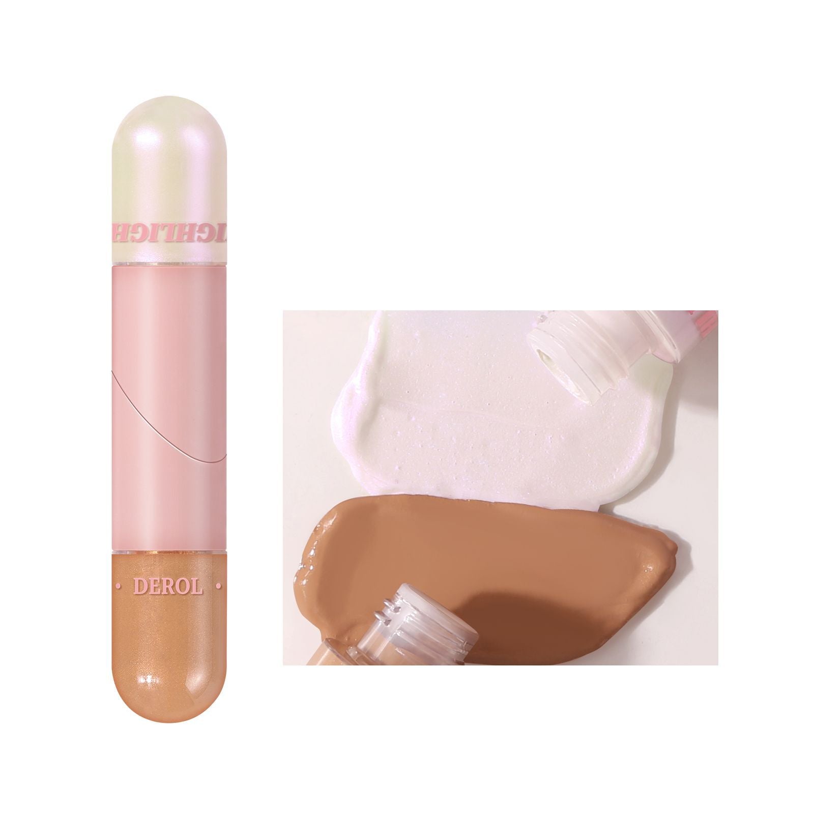 Double-headed Face Lift Cream Foldable Tube Body Two-color Combination Base