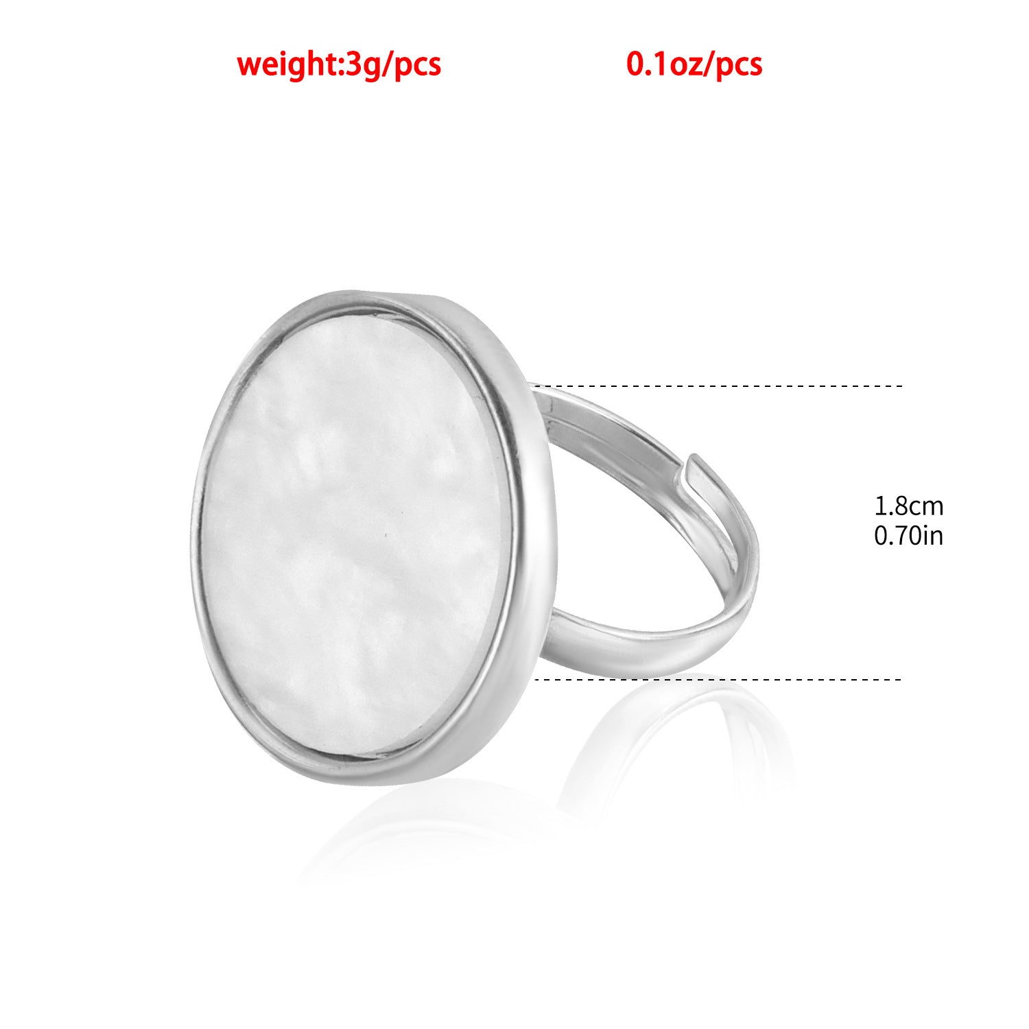 Special Interest Light Luxury White Shell Ring Advanced Sense