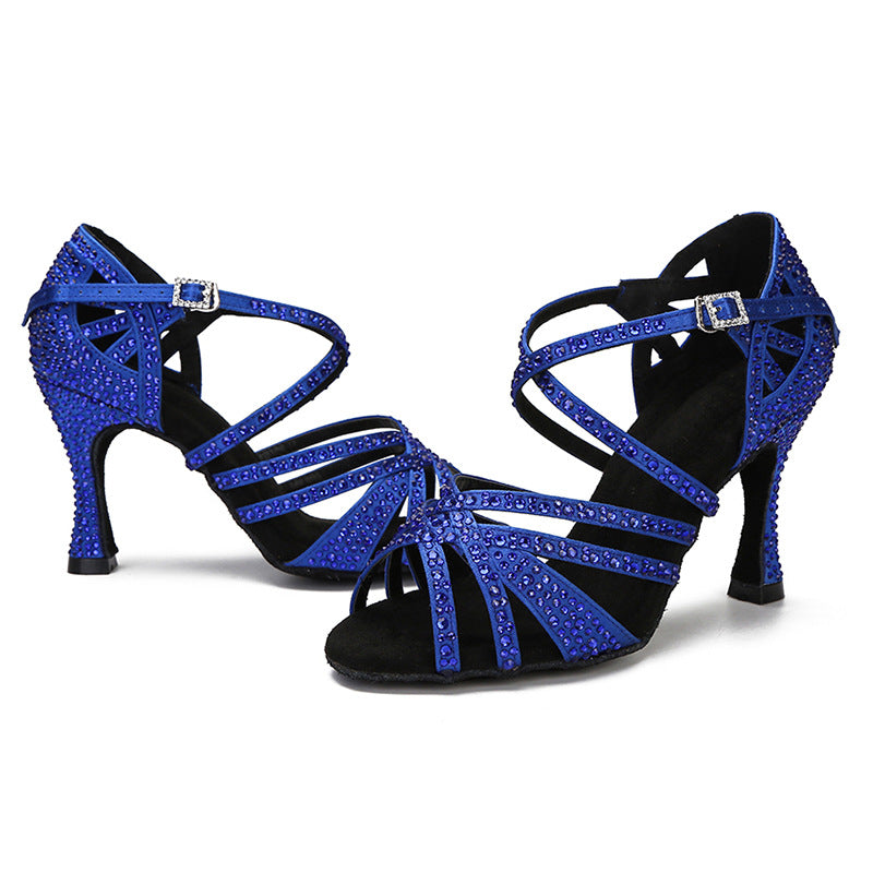 Women's Diamond High Heels And Soft Soled Dance Shoes