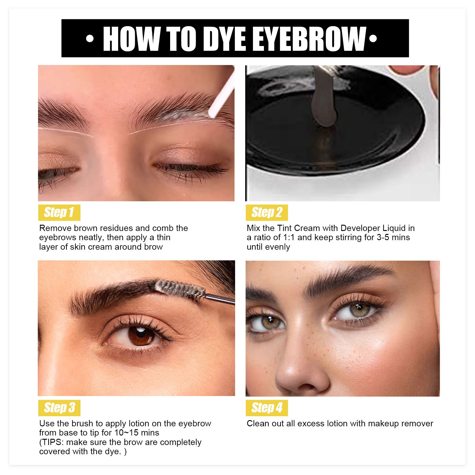 Two-in-one Eyelash Dyeing Suit Does Not Fade