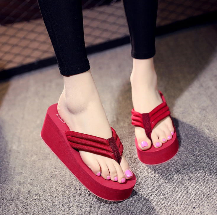 Women's Fashion Sandals And Slippers Increased Herringbone