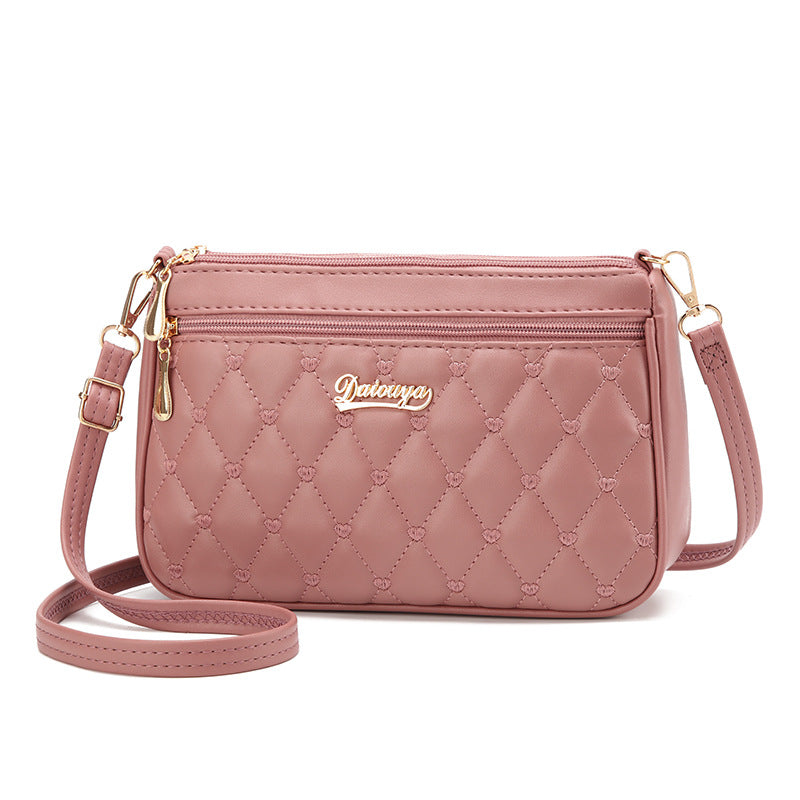 Simple Fashion Solid Color Embroidered Chanel's Style Crossbody Bag
