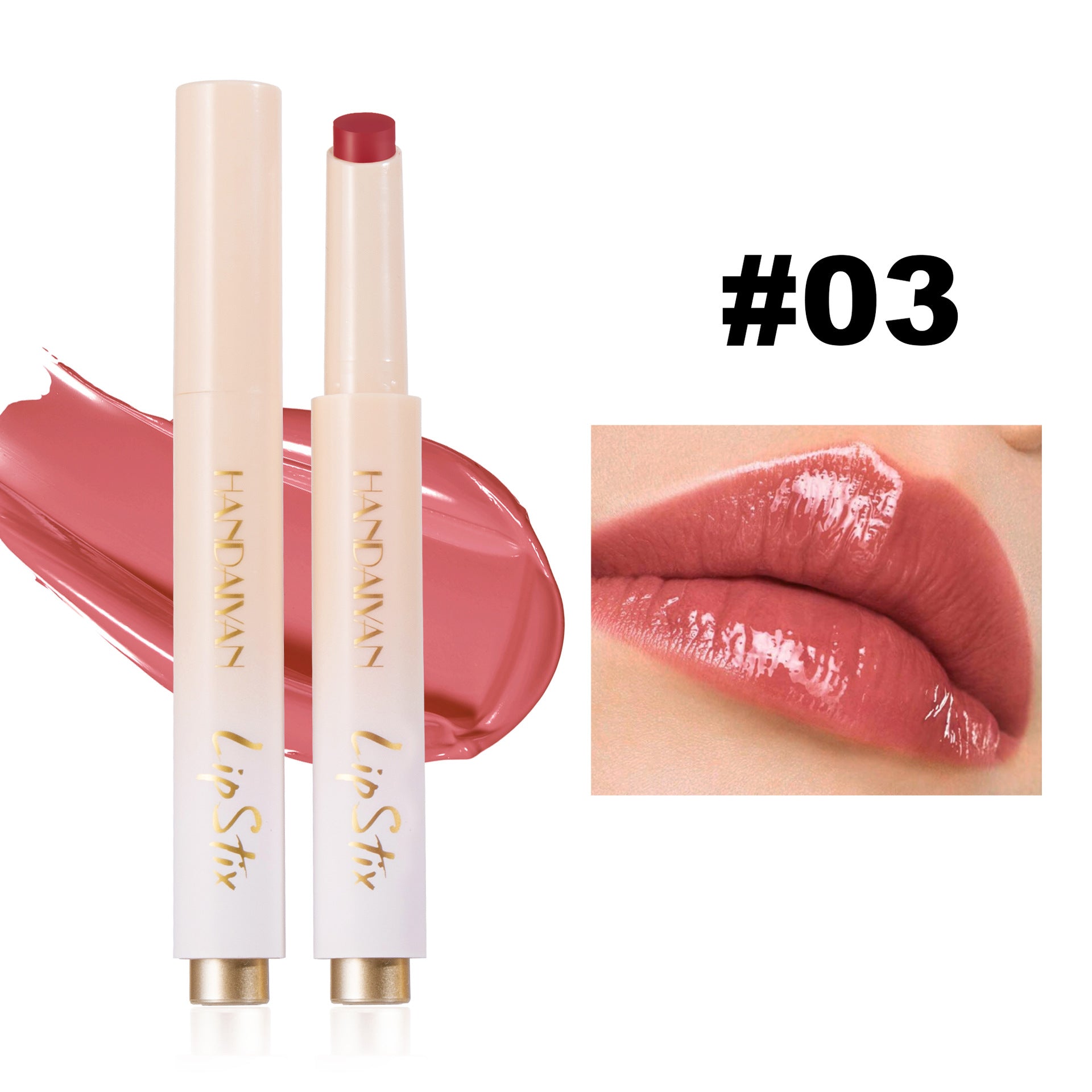 Press Lipstick Lip Balm Color Rendering Mirror Water Light