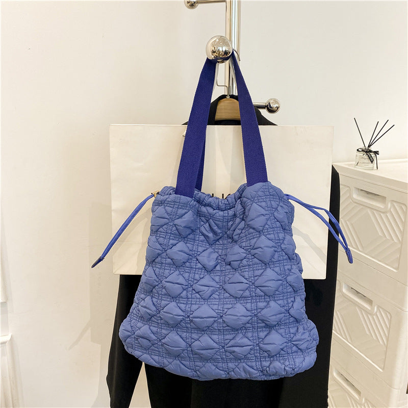 Tote Bag Large Capacity Shoulder Soft Bag Drawstring