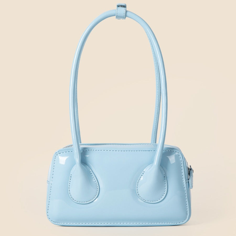 Fashion Portable Glossy PU Shoulder Bag