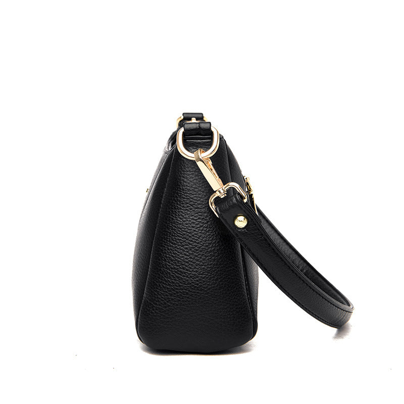 Texture Soft Leather Crossbody Bag Fashion Lady
