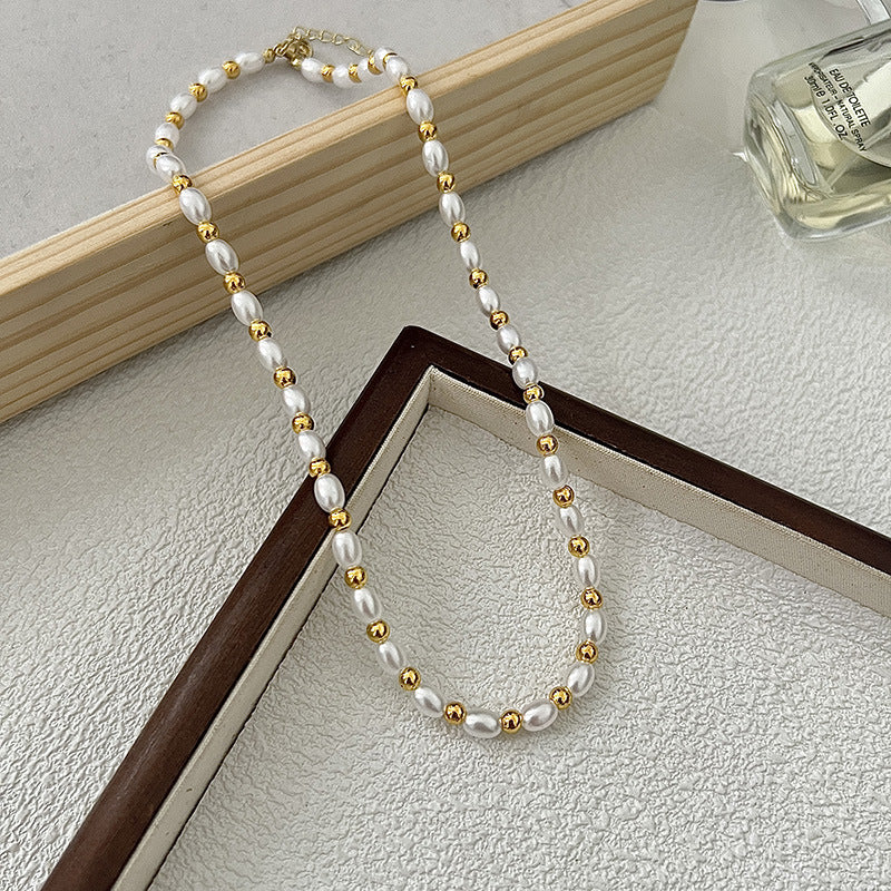 Natural Freshwater Baroque Pearl Necklace Vintage