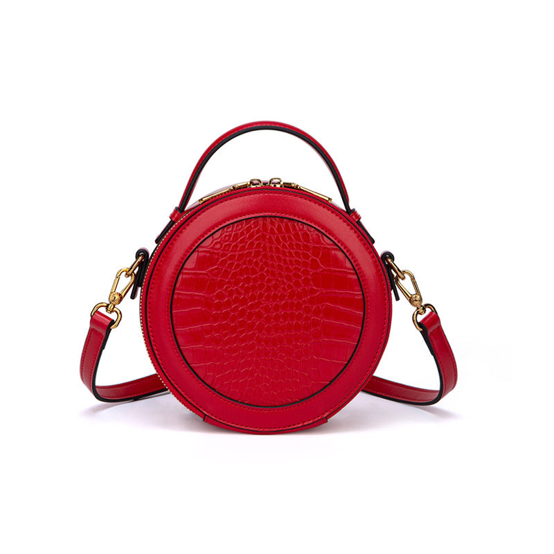 New Trendy Minority Fashion  Pattern Small Round Handbag