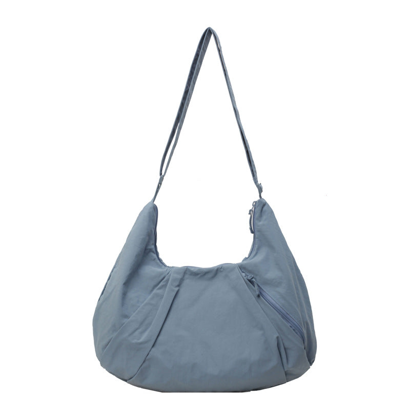 Pleated Messenger Bag Large Capacity Artistic Simple Fashion