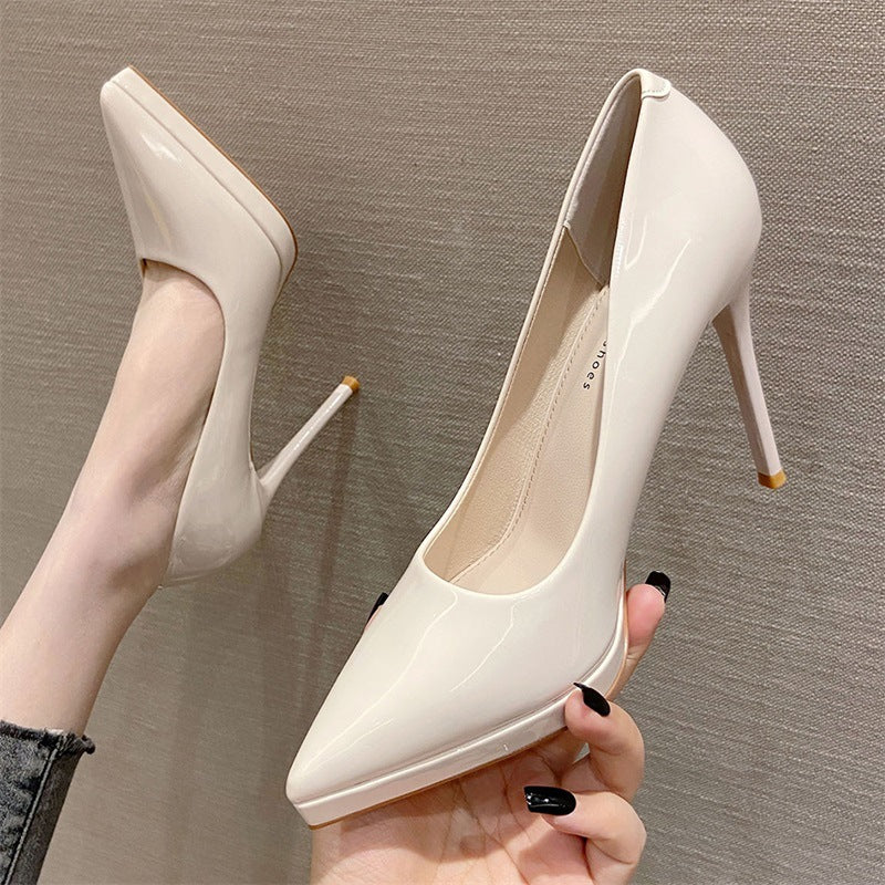 Patent Leather Sexy Women's Shoes Fashion Pointed Stiletto Heel Classy High Heels