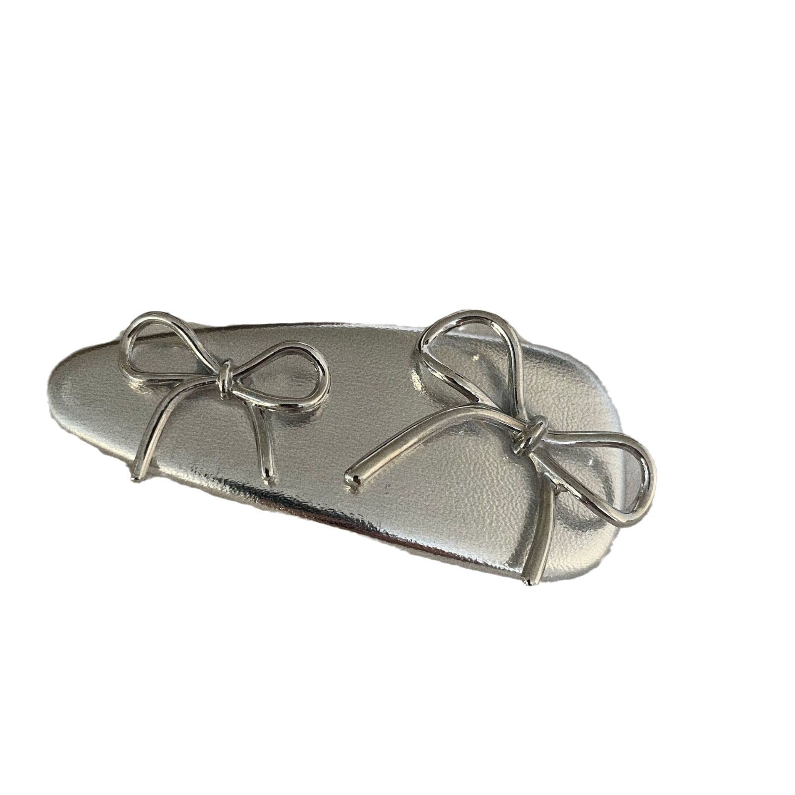 Women's Silver Bow Imitation Wallet