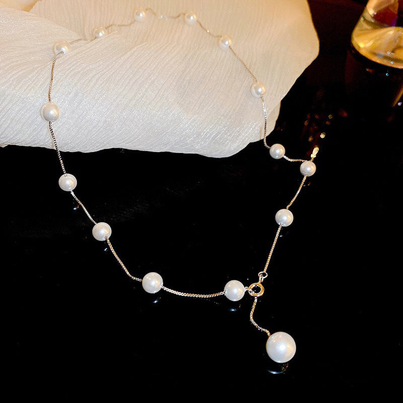 S925 Sterling Silver Multiple Ways To Wear Pearl Necklace
