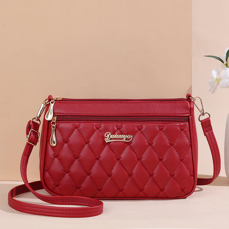 Simple Fashion Solid Color Embroidered Chanel's Style Crossbody Bag