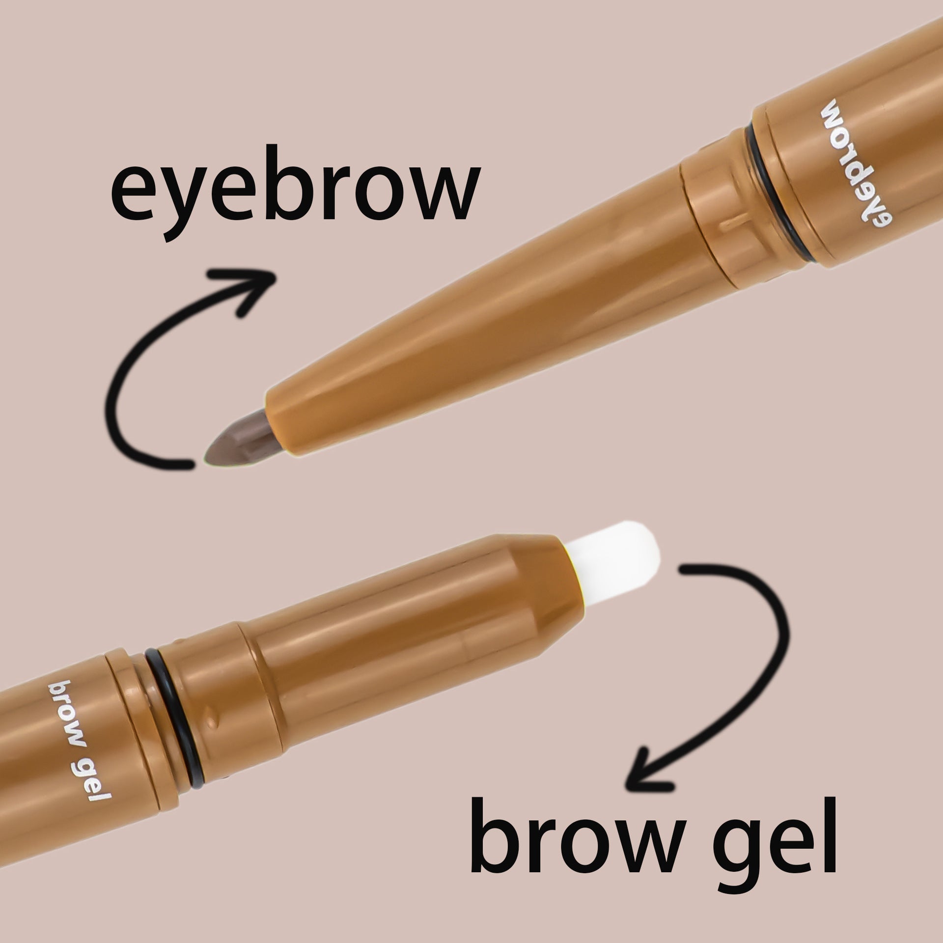 Double-headed Eyebrow Pencil Waterproof Rotation Non-decolorizing