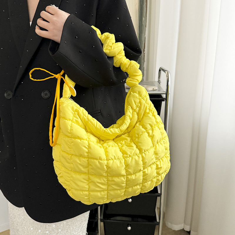 Pleated Cloud Bag Female Fashion Down Jacket Bubble Bag