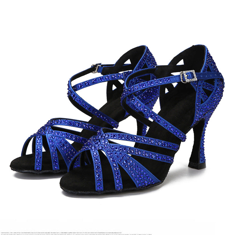 Women's Diamond High Heels And Soft Soled Dance Shoes