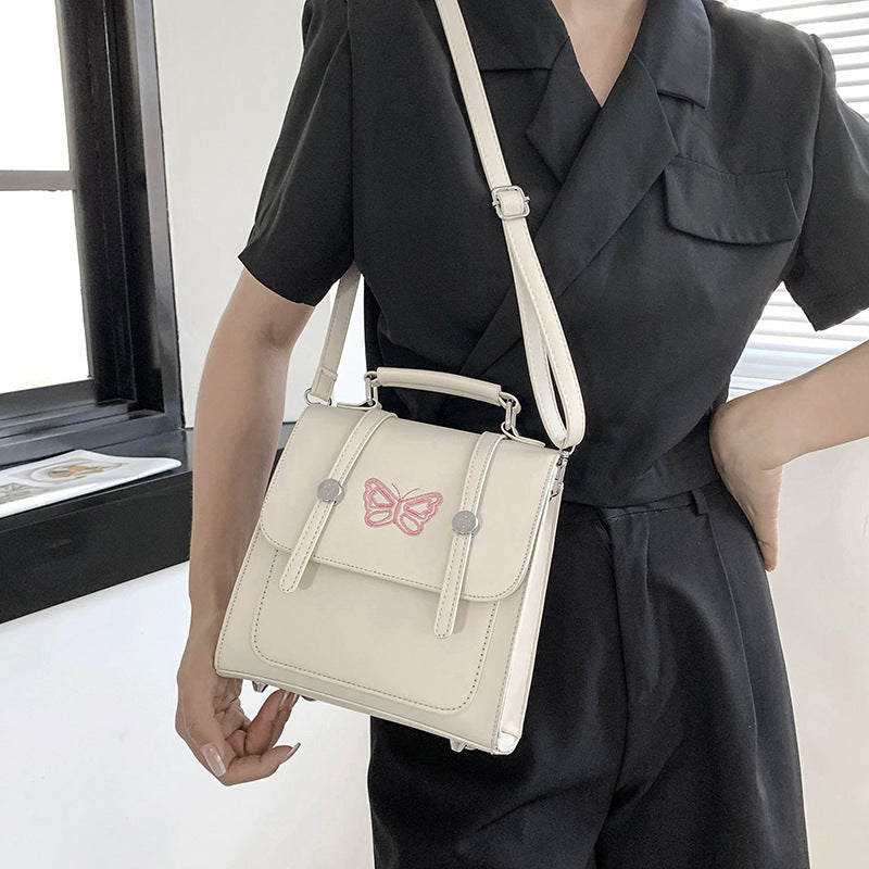 Silver Shoulder Messenger Bag Three-purpose Backpack Fashion