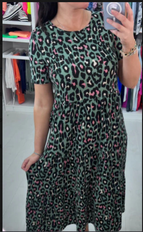 Summer Fashion Sexy Women Clothing Leopard Print Women's Loose Dress