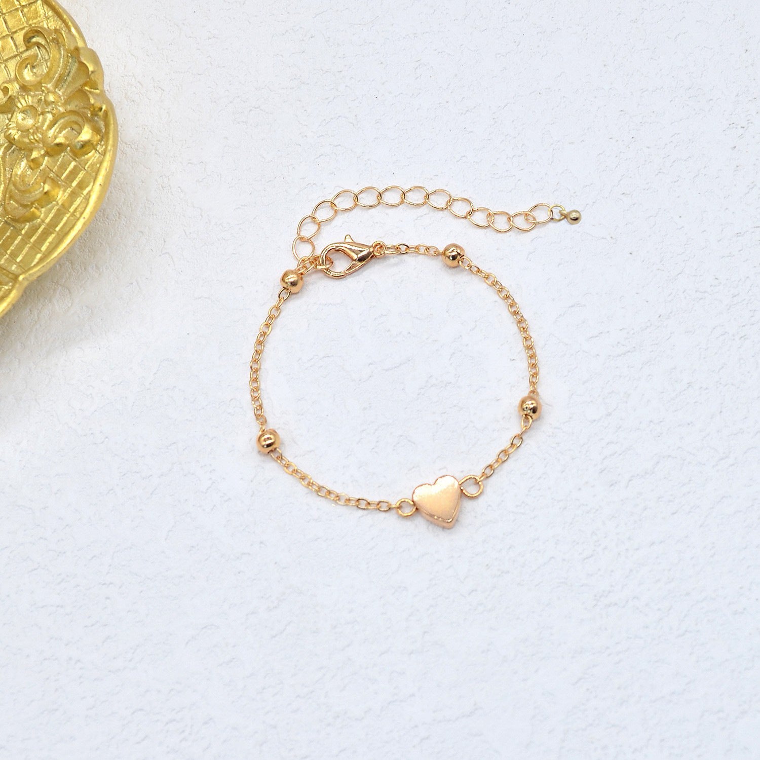 Cute Heart Bracelet Simple Bead Necklace Geometric