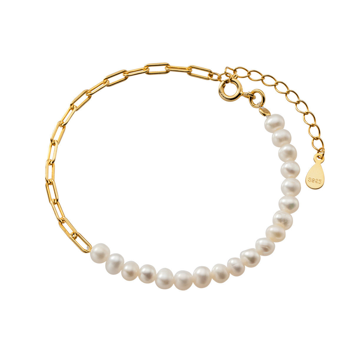 Women's Elegant Pearl Square Hollow Bracelet
