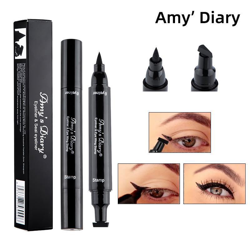 Two-in-one Seal Liquid Eyeliner Quick-drying Not Smudge Waterproof Eyeliner Double-headed