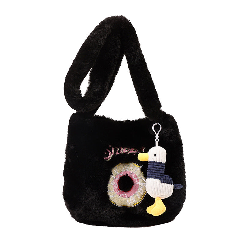 Donut Plush Casual Cute Crossbody Bag For Women