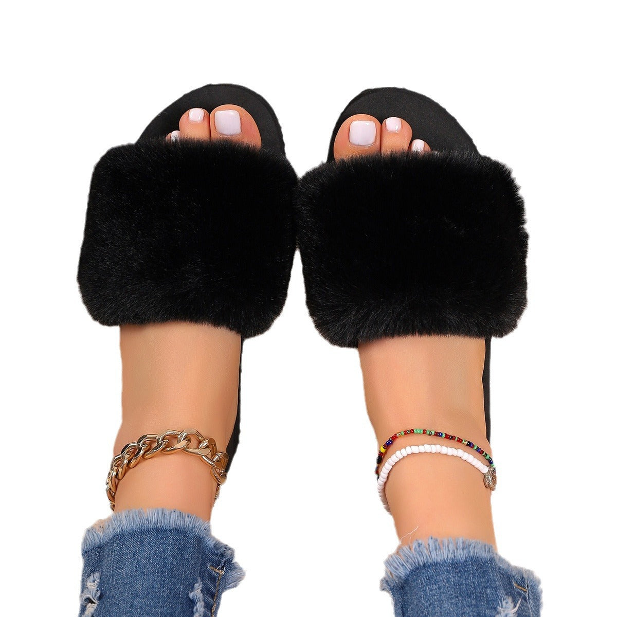 Women's Plus Size Round Head Thick Bottom Home Slippers