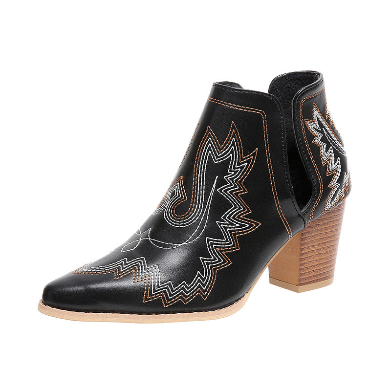 Plus Size Vintage Embroidered Martin Boots