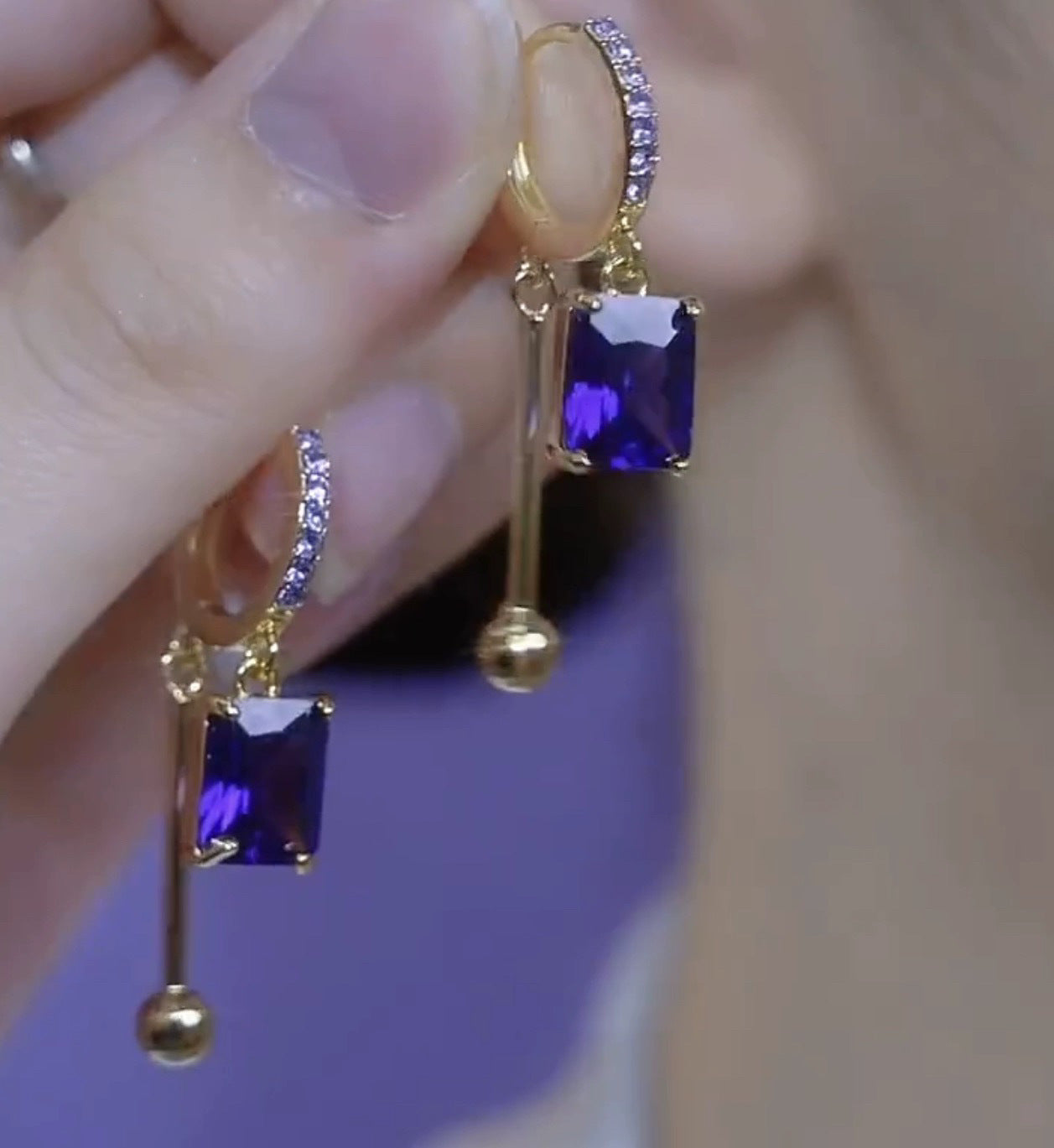 Micro-inlaid Diamond Ball Earrings Female Niche