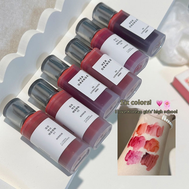 Clear Water Light Mirror Lip Lacquer Long-Lasting Moisturizing Not Easy To Fade