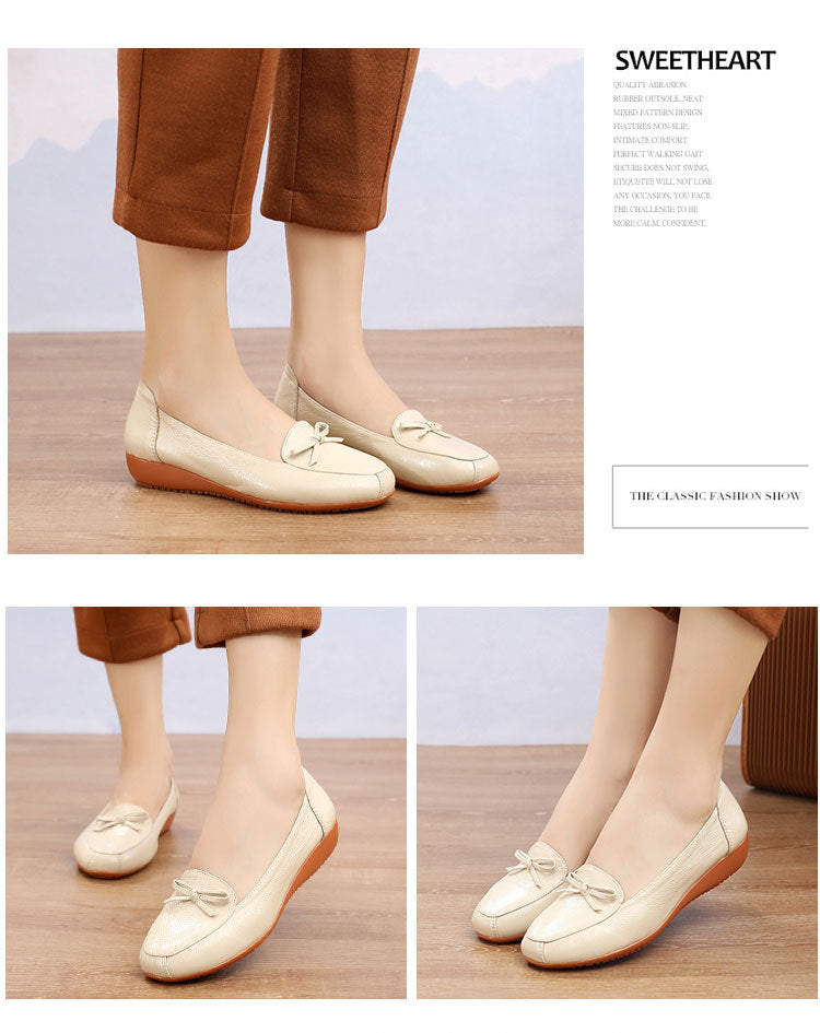 Women's Summer Hollow Out Leather Flat Shoes