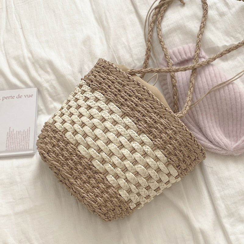 Fashion Single Shoulder Vegetable Basket Straw Bag