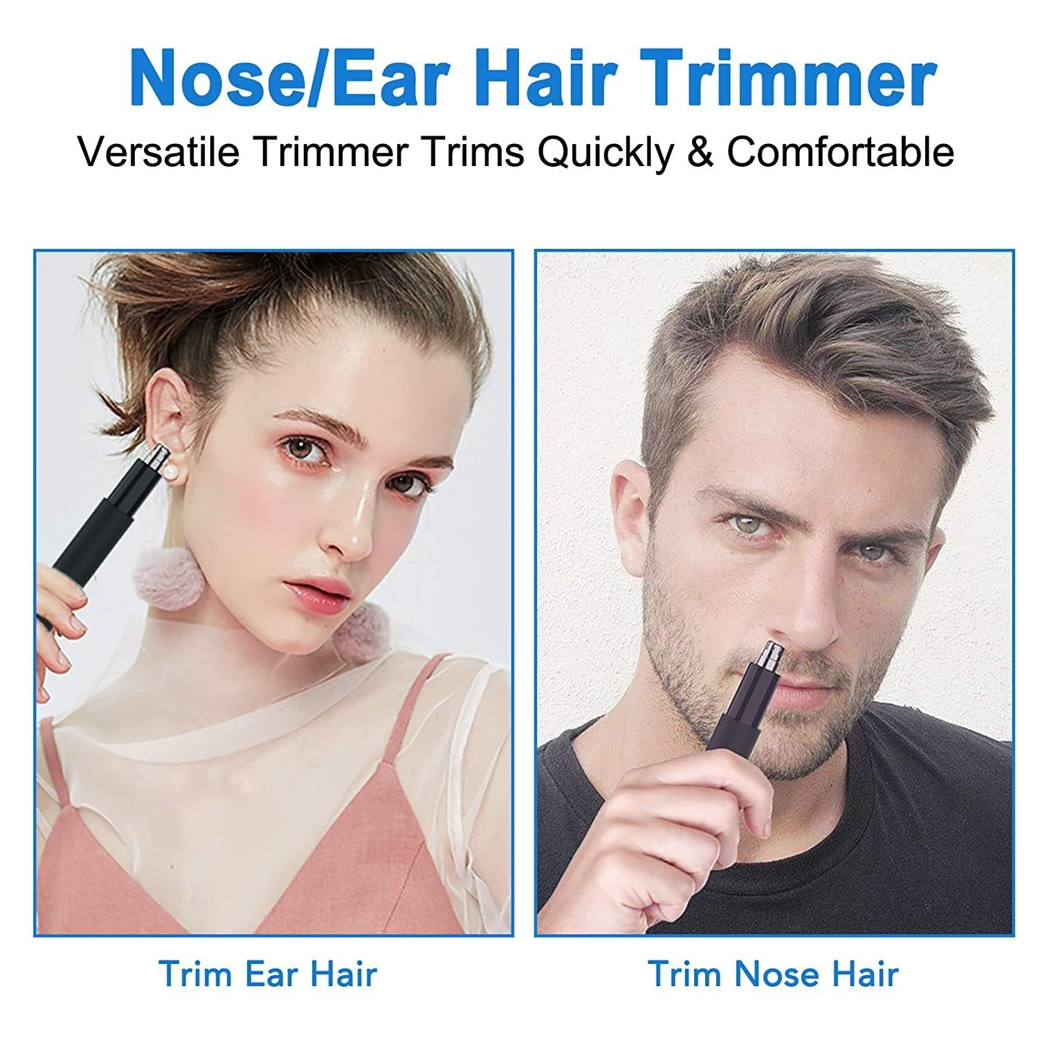 Ear And Nose Hair Tmmer For Men And Women-2020, Professional & Painless Nose Hair Clipper Remover With Stainless Steel Blad & IPX7 Waterproof System  Amazon Banned
