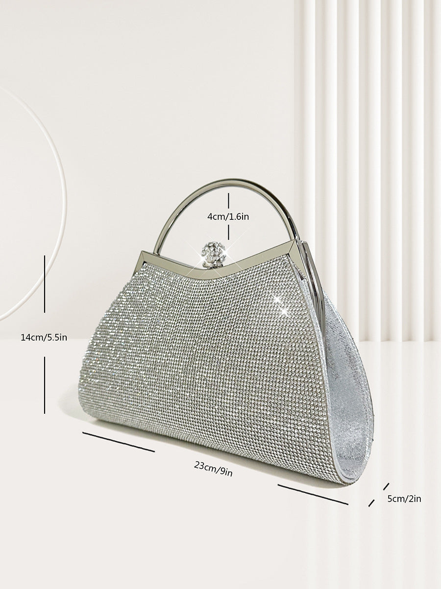 Fashion Personality Diamond Stud Portable Women's Bag