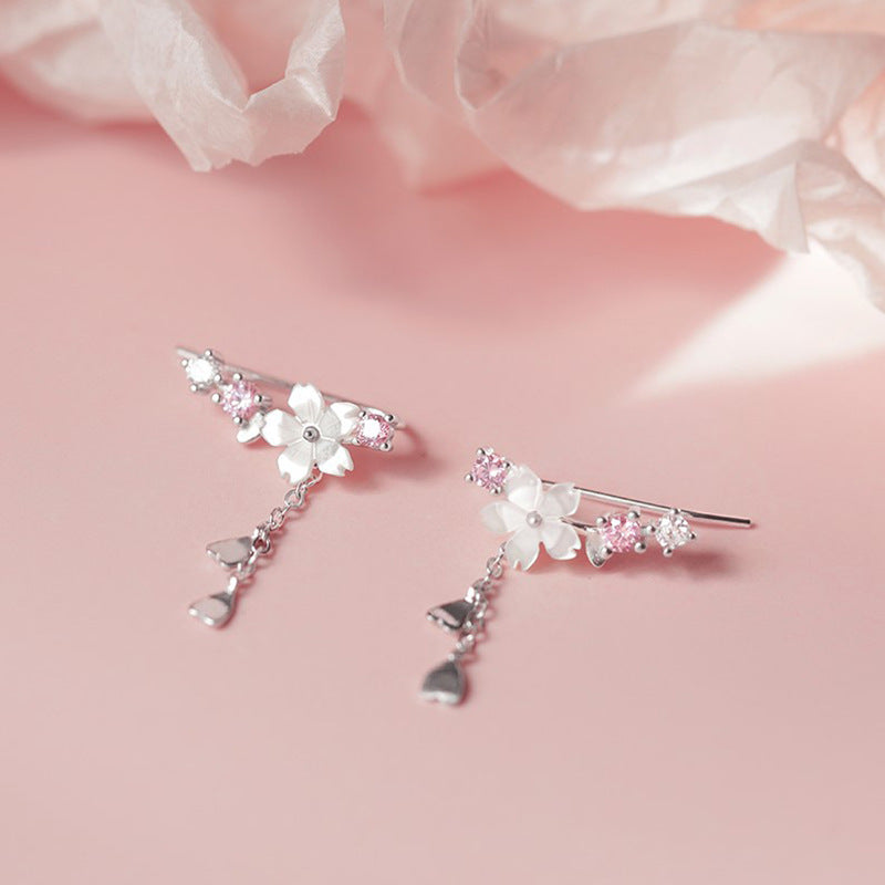 Flower Earrings,  And Super Fairy Design, Exquisite Pendant, Long Temperament Earrings