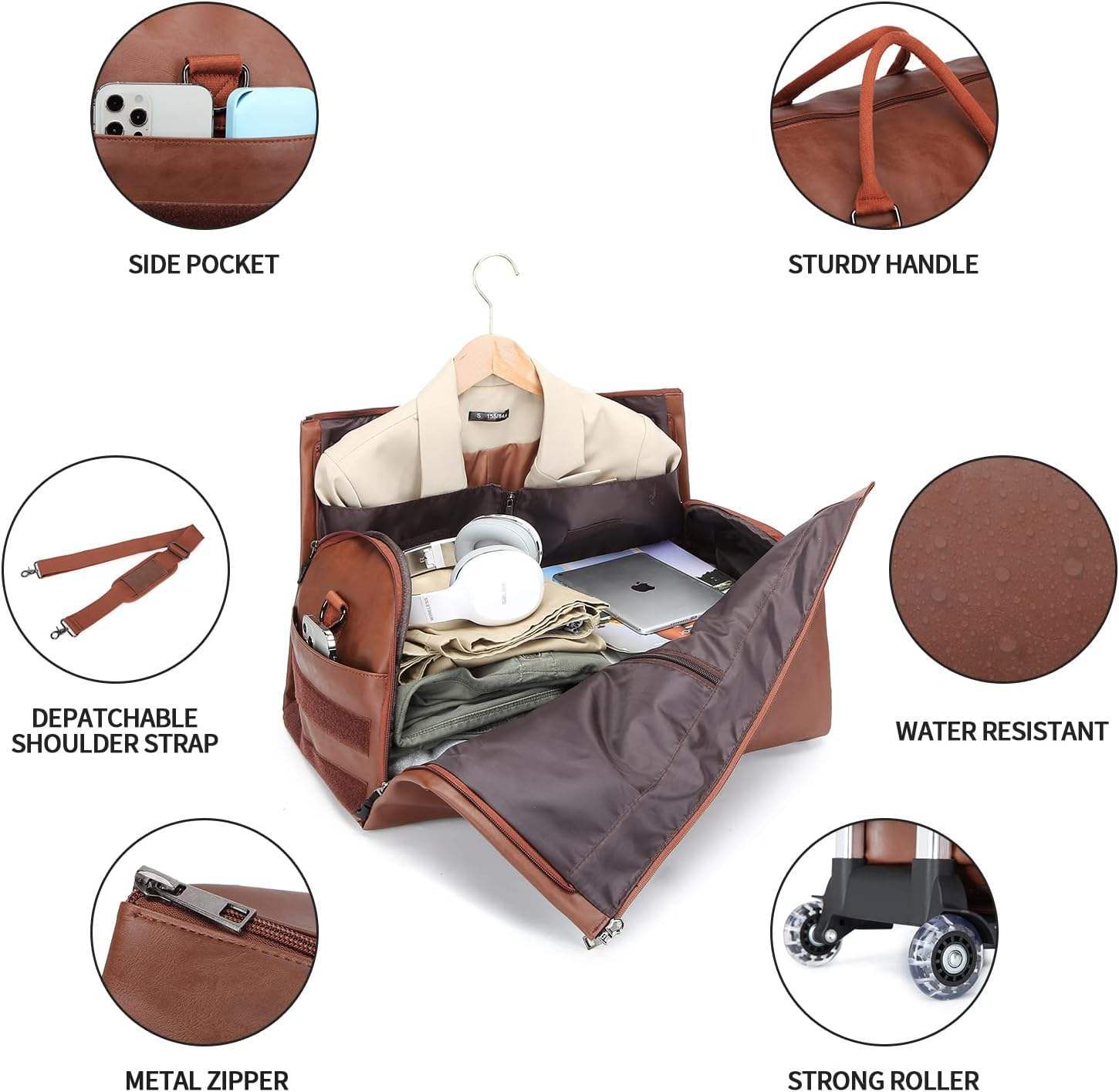 Handheld Travel Folding Lever Bag With Large Capacity