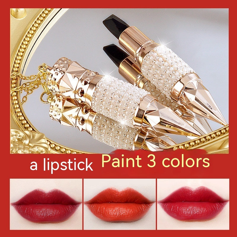 Queen Truncheon Three-color Lipstick Matte Finish Moisturizing Lipstick