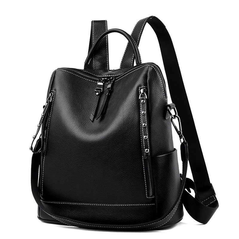 Leather Women's Bag Top Layer Cowhide Backpack Women's Messenger Bag Fashion Leather Backpack