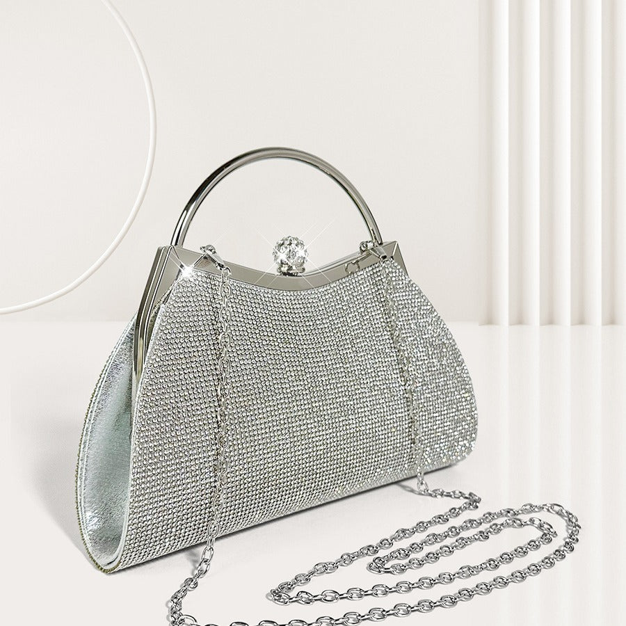 Fashion Personality Diamond Stud Portable Women's Bag