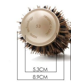 Round Brush SUPRENT Round Brush With Natural Boar Bristles,Nano Thermic Ceramic Coating & Ionic Roller Hairbrush For Blow Drying, Curling&St