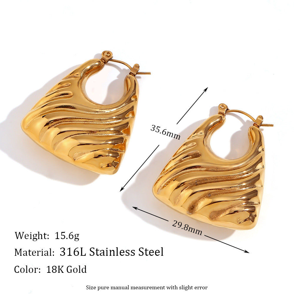 Fashion Special-interest Personalized Earrings Stainless Steel