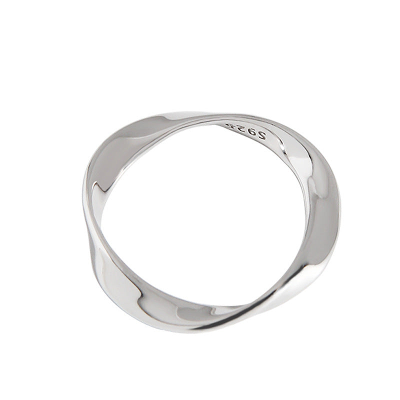 Korean Version Of Sterling Silver Ring INS Minimalist Personality Wild