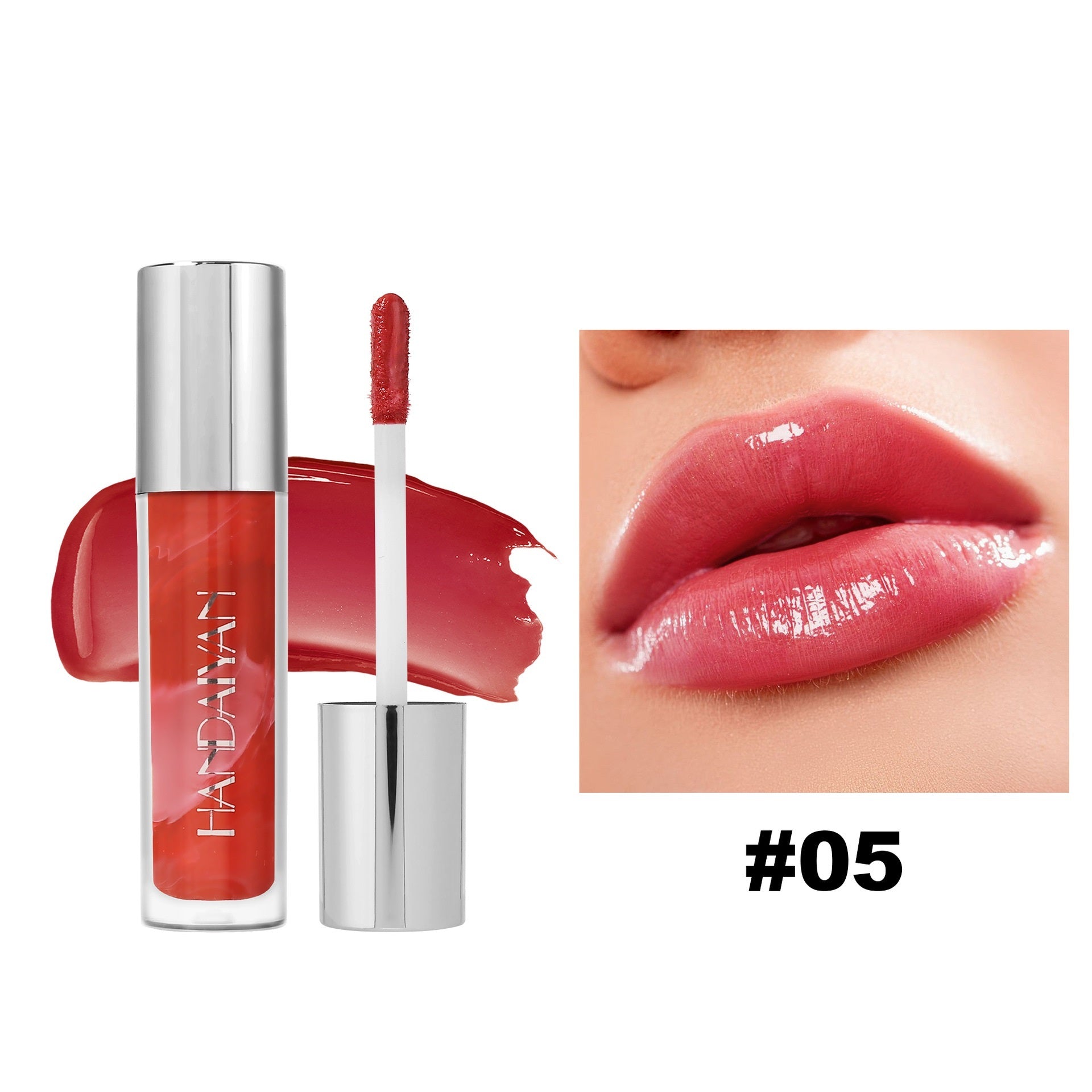 6 Colors Marbling Lip Gloss Liquid Lipstick